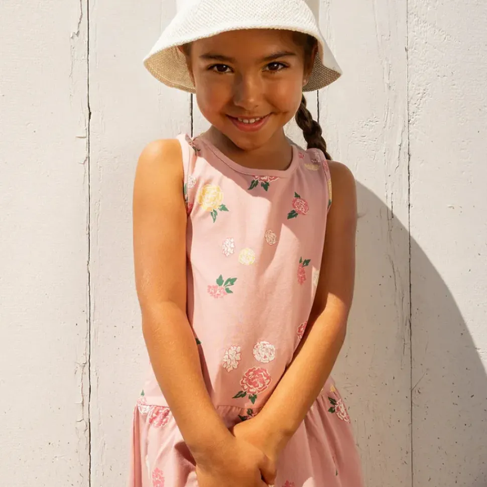 Flower Print Racerback Jersey Dress