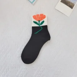 Flower Top Cotton Socks - Several Styles