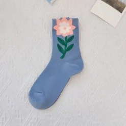 Flower Top Cotton Socks - Several Styles