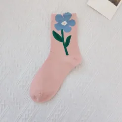 Flower Top Cotton Socks - Several Styles
