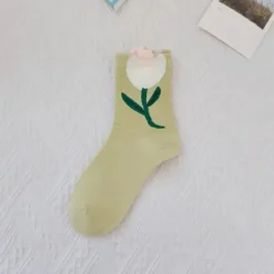 Flower Top Cotton Socks - Several Styles
