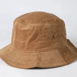 Foldable Vintage Corduroy Bucket Hat - Tan