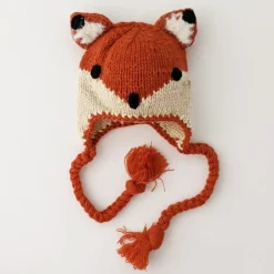 Fox Earflap Beanie Hat
