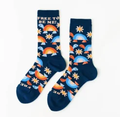 Free To Be Me Crew Socks - Women's