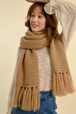 Fringed Scarf - Beige