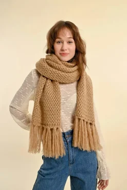 Fringed Scarf - Beige
