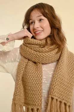 Fringed Scarf - Beige