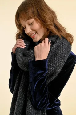 Fringed Scarf - Dark Navy