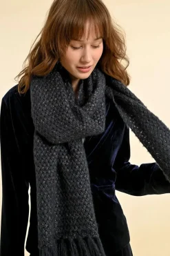 Fringed Scarf - Dark Navy