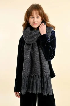 Fringed Scarf - Dark Navy