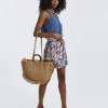 Fringed Woven Tote Bag