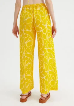 Fruit Print Mid-Rise Trousers