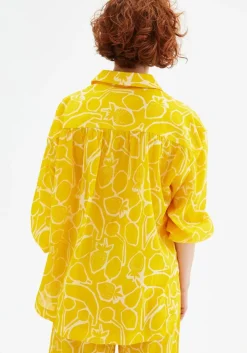 Fruit Print Oversized Long-Sleeved Shirt