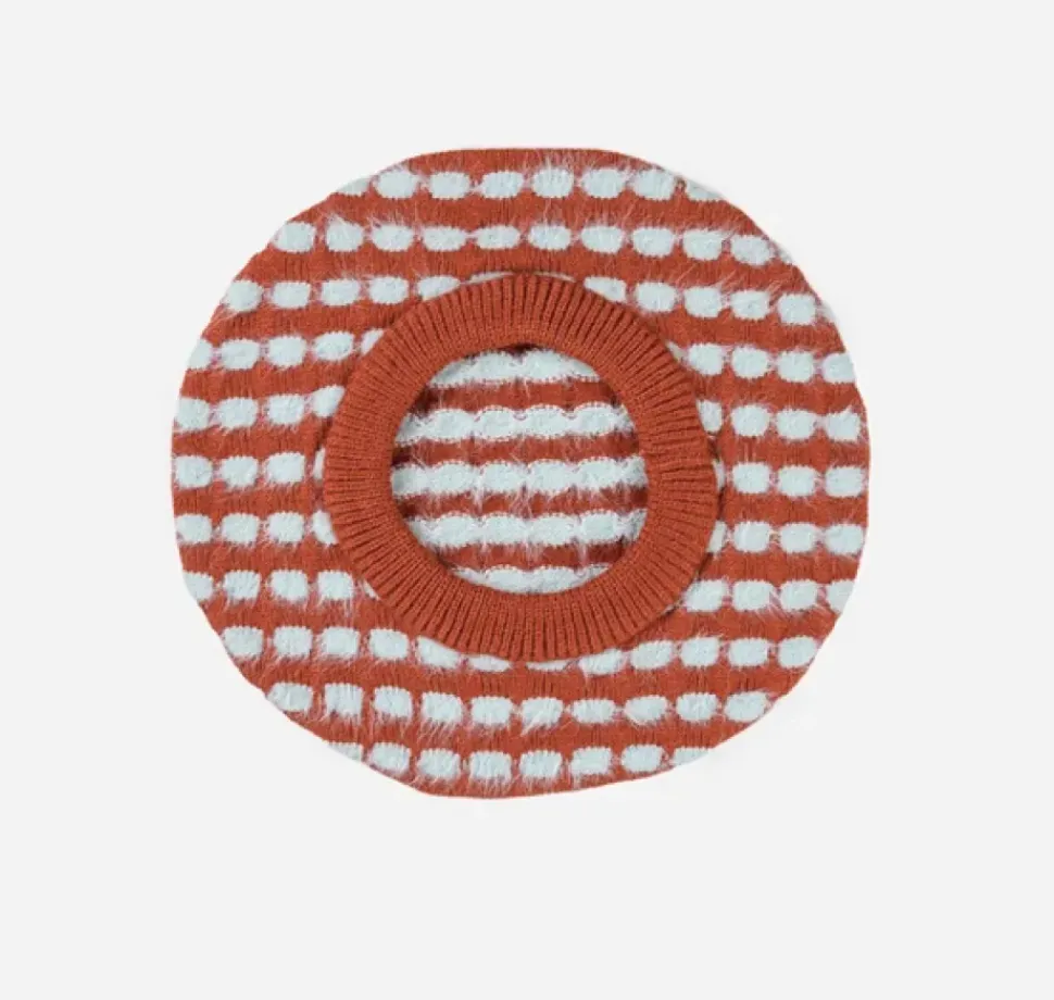 Fur Bubble Dot Beret