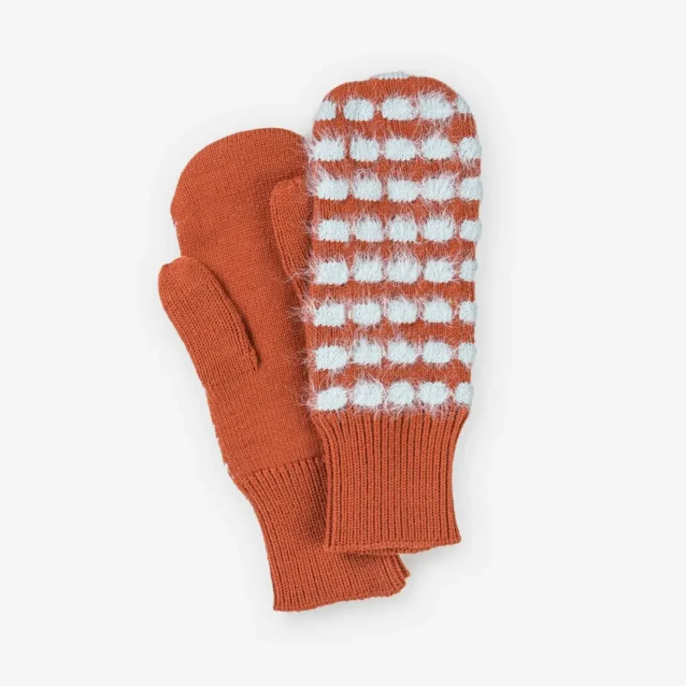Fur Bubble Dot Mittens