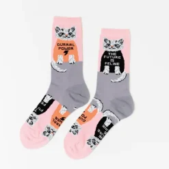Future is Feline Crew Socks - Women's