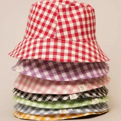 Gingham Reversible Bucket Hat - Several Colors