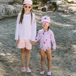 Girls One Piece UV Swimsuit | Lavender Ice Cream