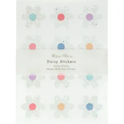 Glitter Daisy Stickers (x 8 sheets)
