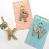 Glitter Letter Keychain