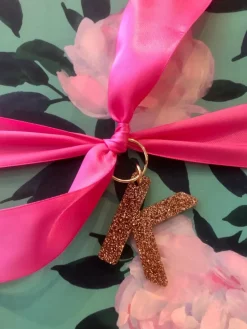 Glitter Letter Keychain