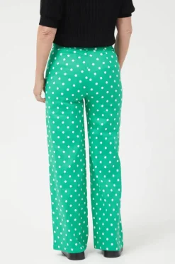 Green Polka Dot Straight Jeans