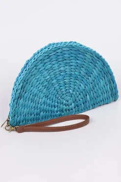 Half Circle Straw Clutch (several colors)