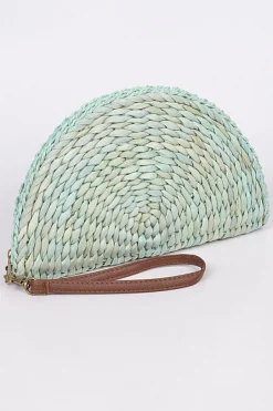 Half Circle Straw Clutch (several colors)