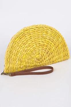 Half Circle Straw Clutch (several colors)