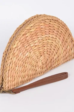 Half Circle Straw Clutch (several colors)