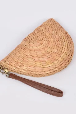 Half Circle Straw Clutch (several colors)