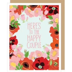 Happy Couple Floral Wedding/Engagement Card