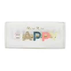 Happy Glitter Hair Clip