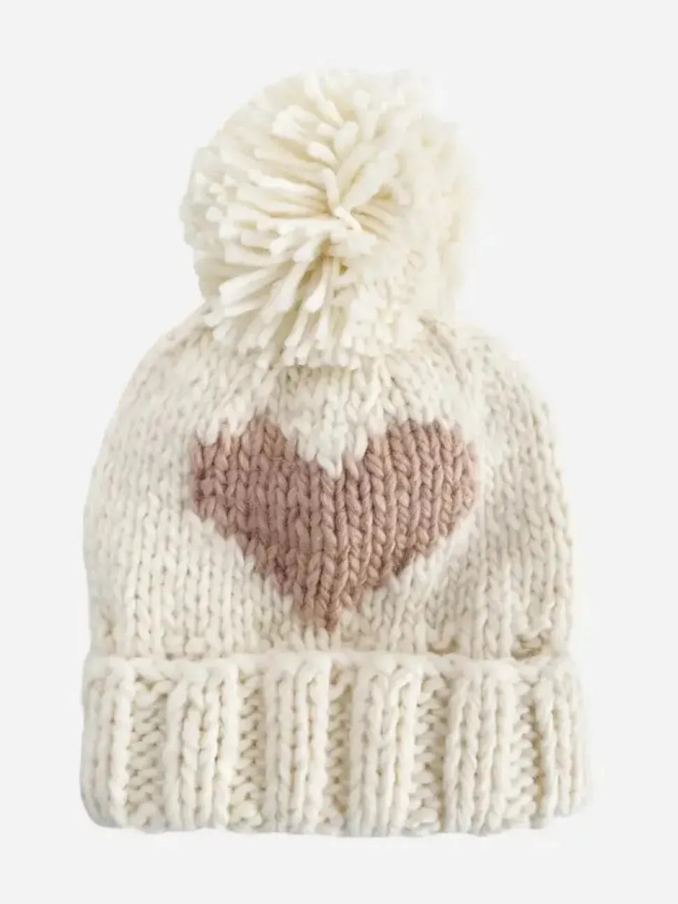 Heart Beanie, Blush | Hand Knit Kids & Baby Hat