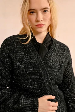 Heart Cardigan - Black