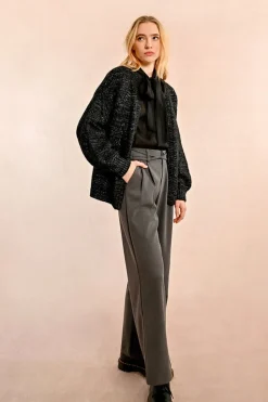 Heart Cardigan - Black