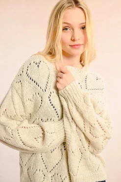 Heart Cardigan - Cream