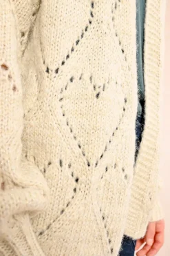 Heart Cardigan - Cream