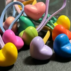 Heart Hair Elastic 10pc Box Set