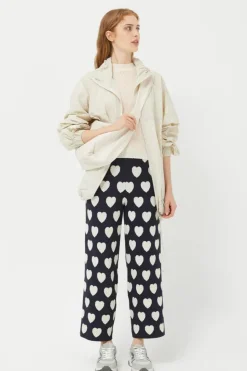 Heart Print Knit Pants