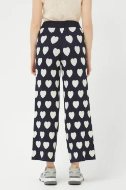 Heart Print Knit Pants
