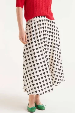 Heart Print Skirt
