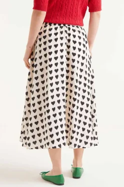 Heart Print Skirt