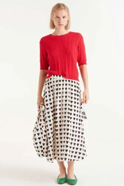 Heart Print Skirt