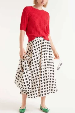 Heart Print Skirt