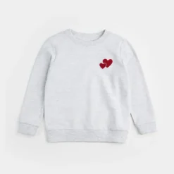 Heart to Heart Heather Grey Fleece Sweatshirt