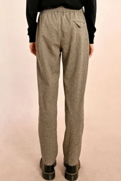 Herringbone Jogger Pants - Black