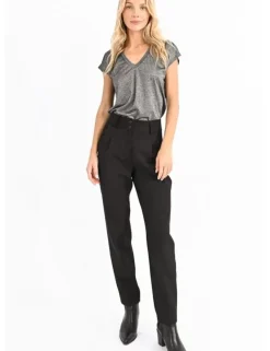 High Waist Trousers - Black