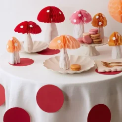Honeycomb Mushroom Decorations (x 10)