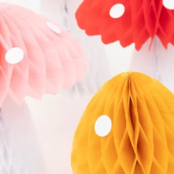 Honeycomb Mushroom Decorations (x 10)